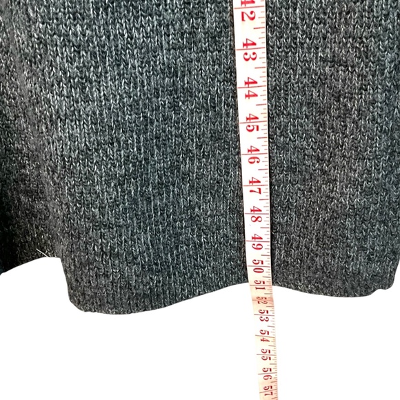 LA LLAMA ENT. Alpaca Acrylic Blend Grey Long Line Open Front Cardigan LARGE - Picture 7 of 8